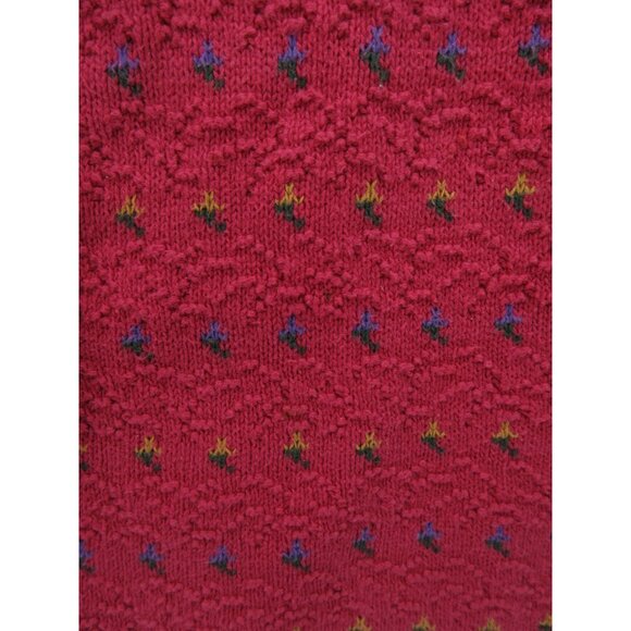 VINTAGE American Eagle Sweater Medium Pullover Birdseye AOP 90s USA * - Picture 4 of 11